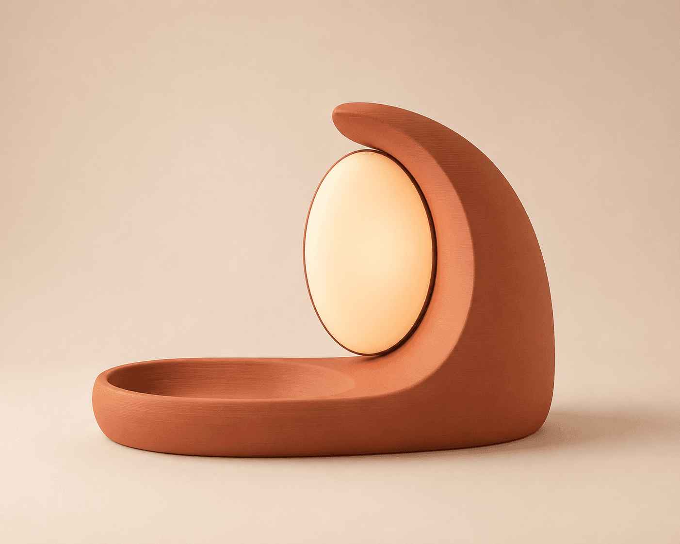 Arc Lamp in Terracotta