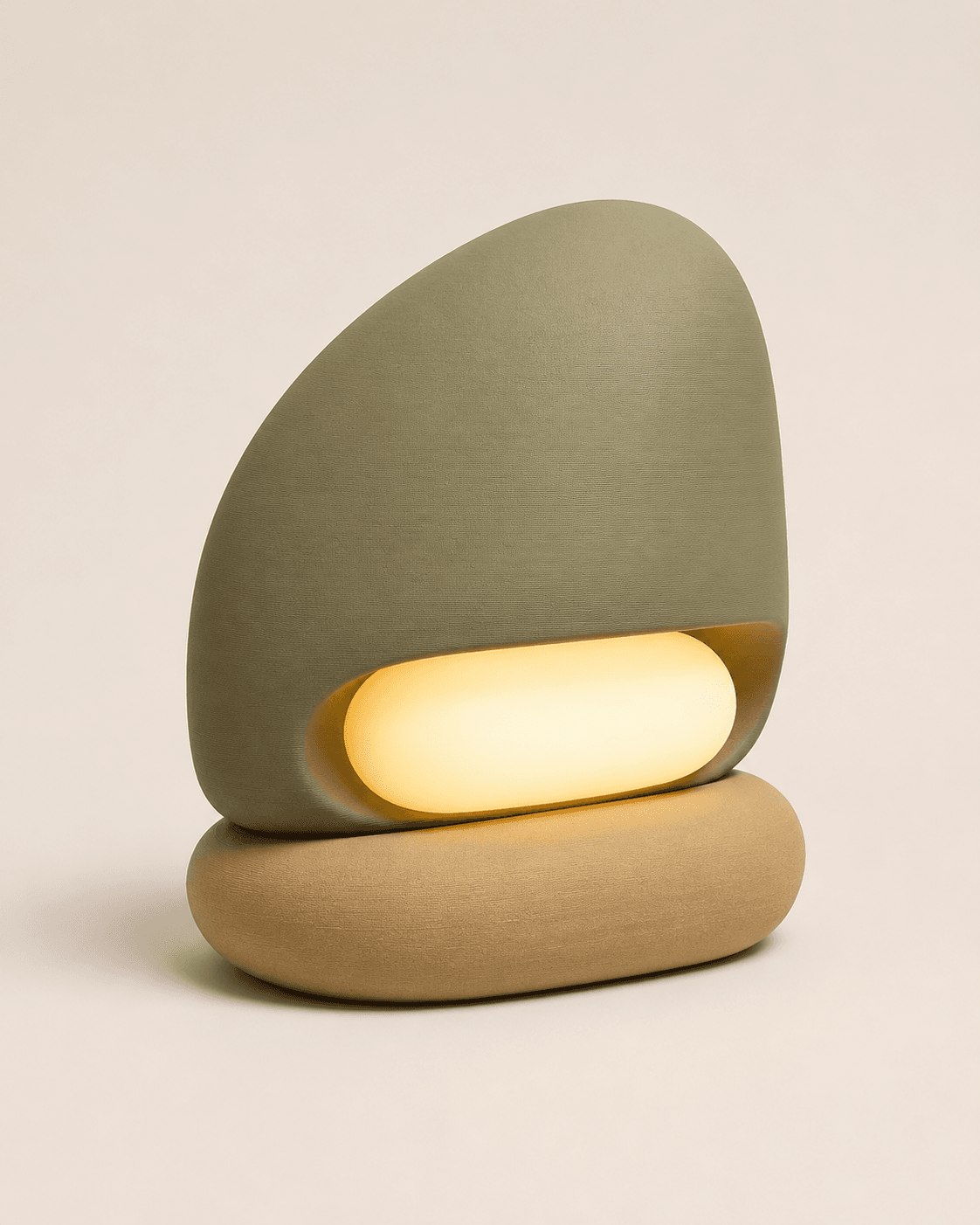 Pebble Lamp in Sage / sand